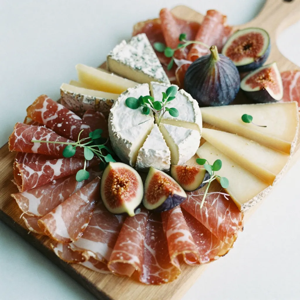 Elegant charcuterie board presentation